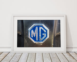 Vintage MG Logo Car Print Photography